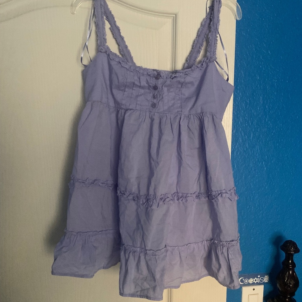 Urban outfitters lavender babydoll top with square neckline (kimchi blue)